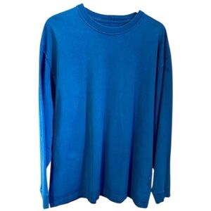 Carhartt Long Sleeve Graphic Logo T-Shirt Blue 100% Cotton Men’s Size XL